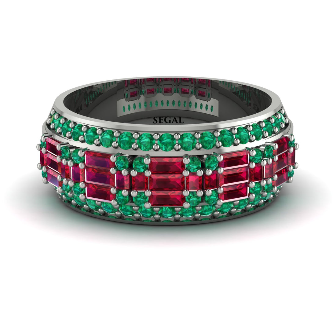 Baguette Ruby Eternity Wedding Band - Billy No. 27