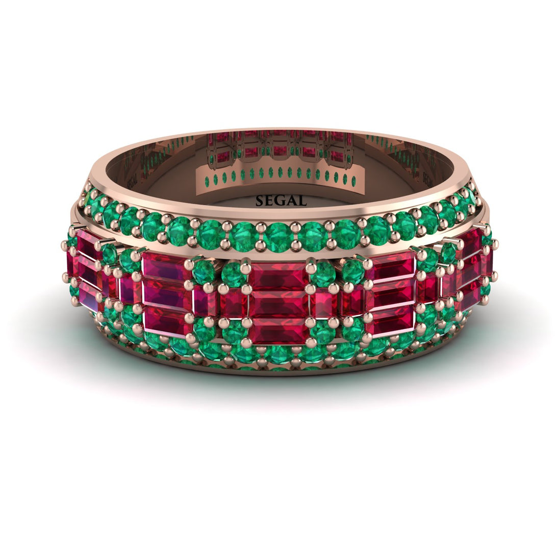Baguette Ruby Eternity Wedding Band - Billy No. 26