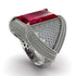 Baguette Ruby Majestic Men's Fashion Ring - Flynn No. 12 image 1
