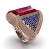 Baguette Ruby Majestic Men's Fashion Ring - Flynn No. 71 image 1