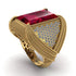 Baguette Ruby Majestic Men's Fashion Ring - Flynn No. 10 image 1