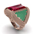 Baguette Ruby Majestic Men's Fashion Ring - Flynn No. 26 image 1