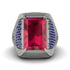 Baguette Ruby Majestic Men's Fashion Ring - Flynn No. 72 image 2