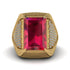 Baguette Ruby Majestic Men's Fashion Ring - Flynn No. 10 image 2