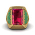 Baguette Ruby Majestic Men's Fashion Ring - Flynn No. 25 image 2