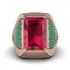 Baguette Ruby Majestic Men's Fashion Ring - Flynn No. 26 image 2