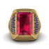 Baguette Ruby Majestic Men's Fashion Ring - Flynn No. 70 image 2