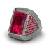 Baguette Ruby Majestic Men's Fashion Ring - Flynn No. 57 image 3