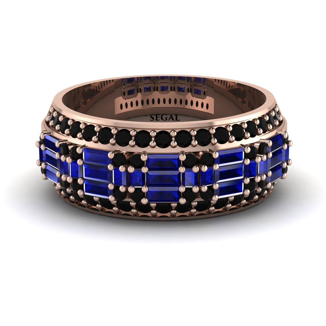 Baguette Sapphire Eternity Wedding Band - Billy No. 44