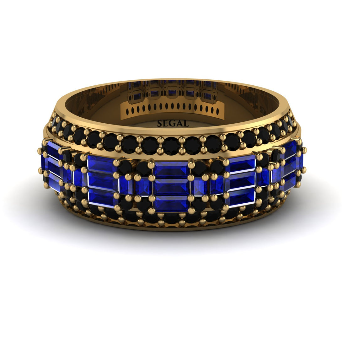 Baguette Sapphire Eternity Wedding Band - Billy No. 43