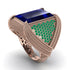Baguette Sapphire Majestic Men's Fashion Ring - Flynn No. 29 image 1