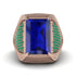 Baguette Sapphire Majestic Men's Fashion Ring - Flynn No. 29 image 2