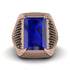 Baguette Sapphire Majestic Men's Fashion Ring - Flynn No. 44 image 2