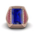 Baguette Sapphire Majestic Men's Fashion Ring - Flynn No. 59 image 2