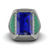 Baguette Sapphire Majestic Men's Fashion Ring - Flynn No. 30 image 2
