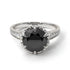 Black Diamond Milgrain Engagement Ring - Yara No. 9 image 2