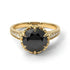 Black Diamond Milgrain Engagement Ring - Yara No. 7 image 2