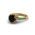 Black Diamond Milgrain Engagement Ring - Yara No. 22 image 2