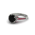 Black Diamond Milgrain Engagement Ring - Yara No. 54 image 2