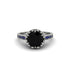 Black Diamond Milgrain Engagement Ring - Yara No. 69 image 3