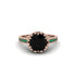 Black Diamond Milgrain Engagement Ring - Yara No. 23 image 3