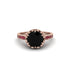 Black Diamond Milgrain Engagement Ring - Yara No. 53 image 3