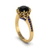 Black Diamond Milgrain Engagement Ring - Yara No. 67 image 1