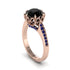 Black Diamond Milgrain Engagement Ring - Yara No. 68 image 1