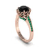 Black Diamond Milgrain Engagement Ring - Yara No. 23 image 1