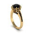 Black Diamond Milgrain Engagement Ring - Yara No. 37 image 7