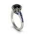 Black Diamond Milgrain Engagement Ring - Yara No. 69 image 1