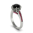 Black Diamond Milgrain Engagement Ring - Yara No. 54 image 1
