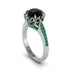 Black Diamond Milgrain Engagement Ring - Yara No. 24 image 1