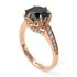 Black Diamond Milgrain Engagement Ring - Yara No. 8 image 1