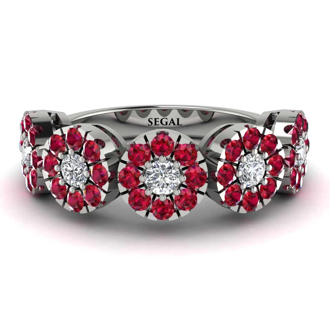 Diamond Blossom Of Eternity Wedding Ring - Yaretzi No. 48