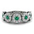 Emerald Blossom Of Eternity Wedding Ring - Yaretzi No. 6 image 1