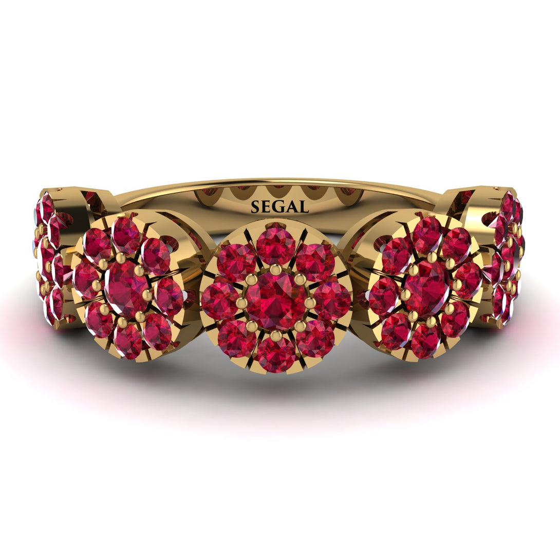 Ruby Blossom Of Eternity Wedding Ring - Yaretzi No. 55