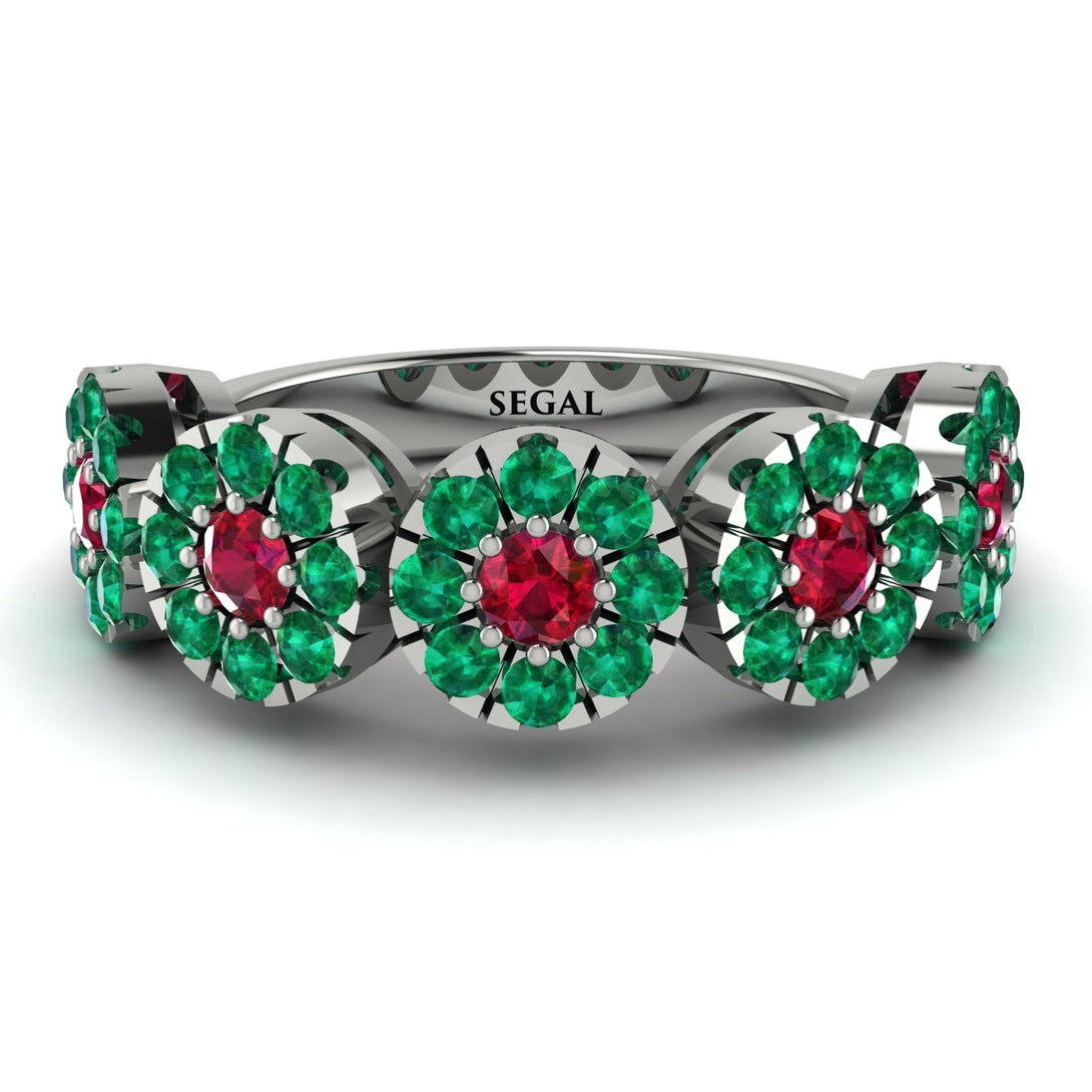 Ruby Blossom Of Eternity Wedding Ring - Yaretzi No. 27