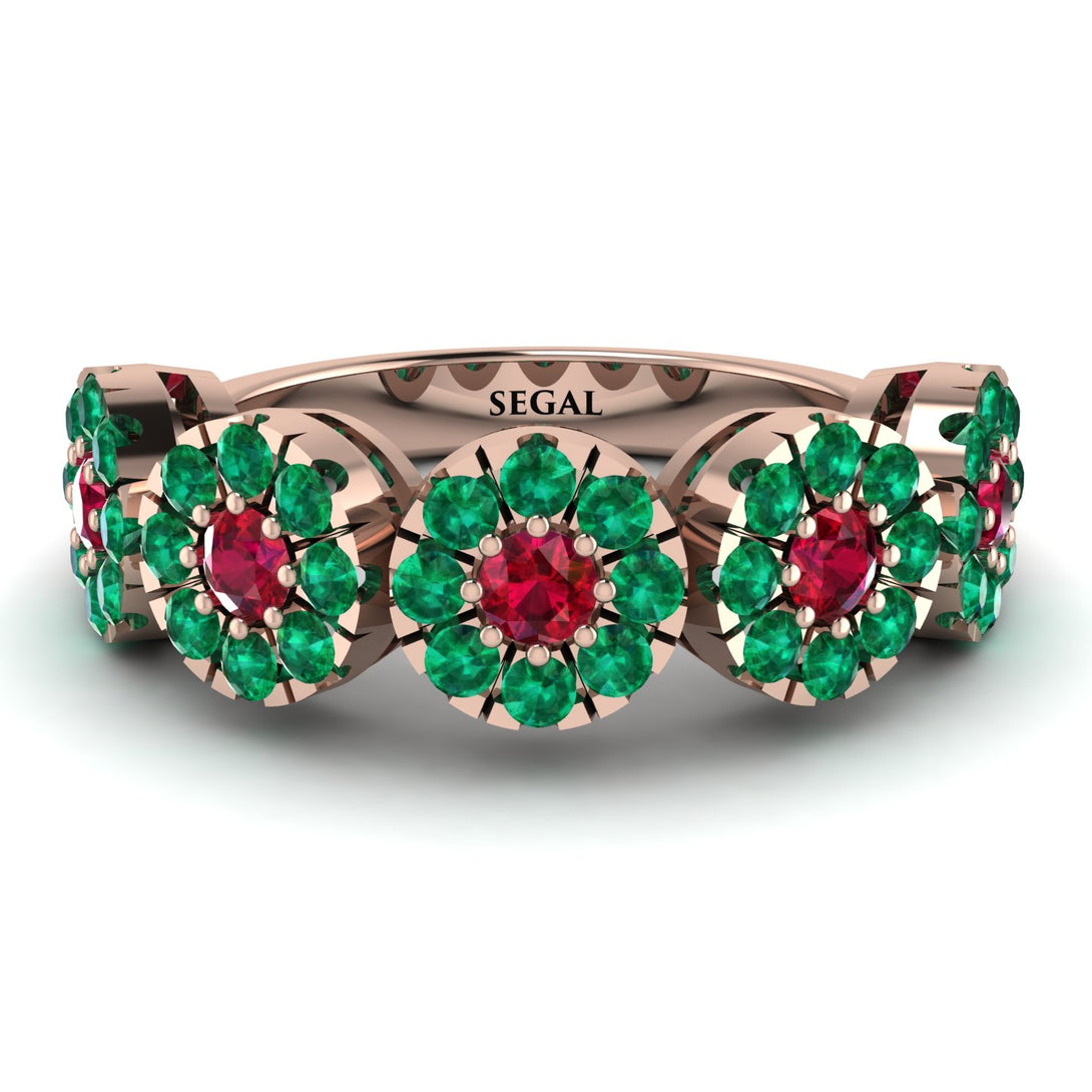 Ruby Blossom Of Eternity Wedding Ring - Yaretzi No. 26