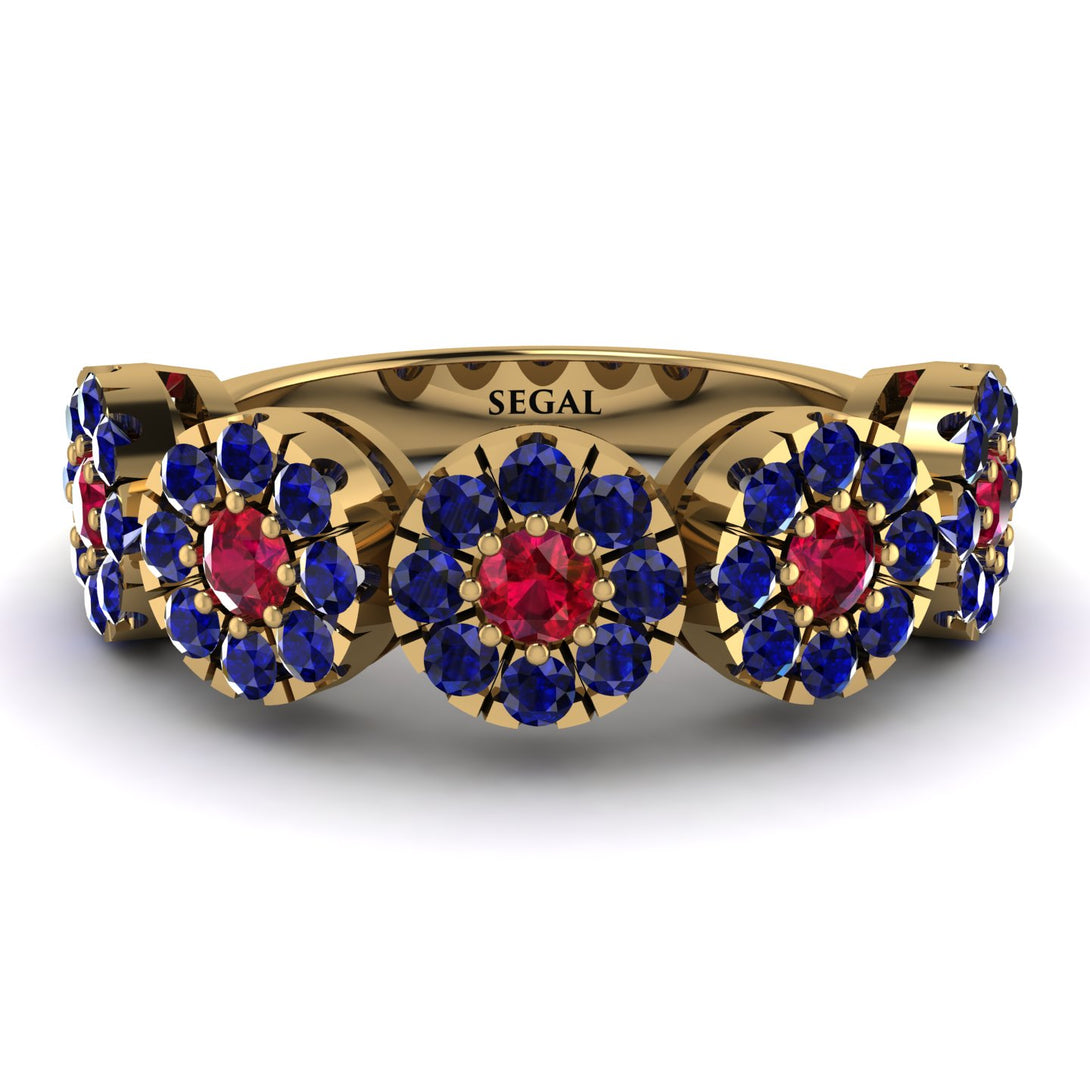 Ruby Blossom Of Eternity Wedding Ring - Yaretzi No. 70