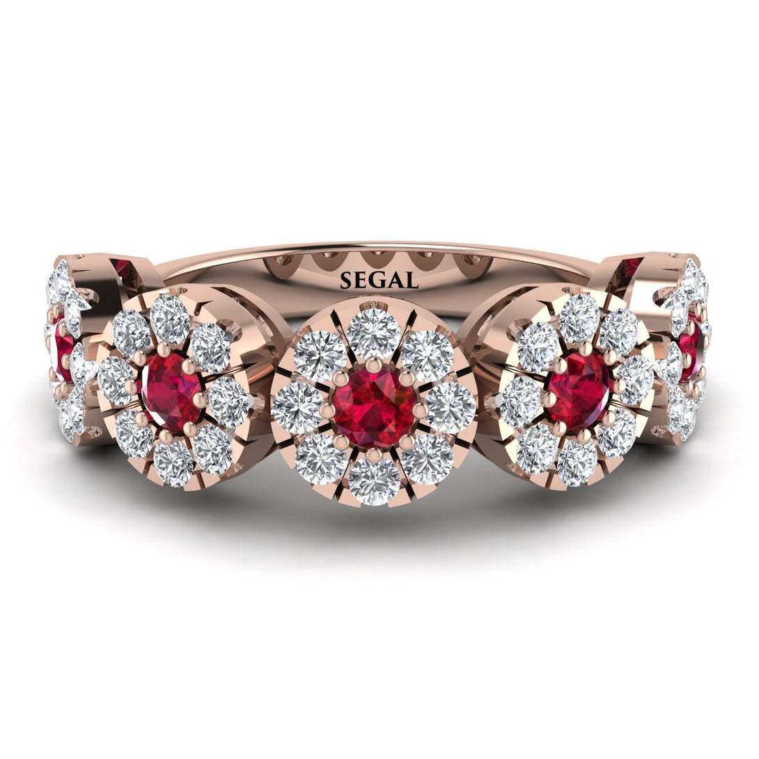 Ruby Blossom Of Eternity Wedding Ring - Yaretzi No. 11