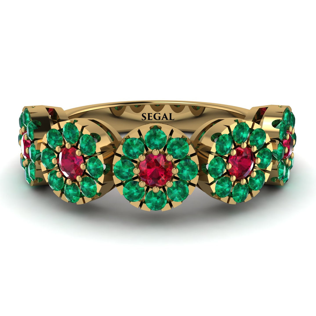 Ruby Blossom Of Eternity Wedding Ring - Yaretzi No. 25