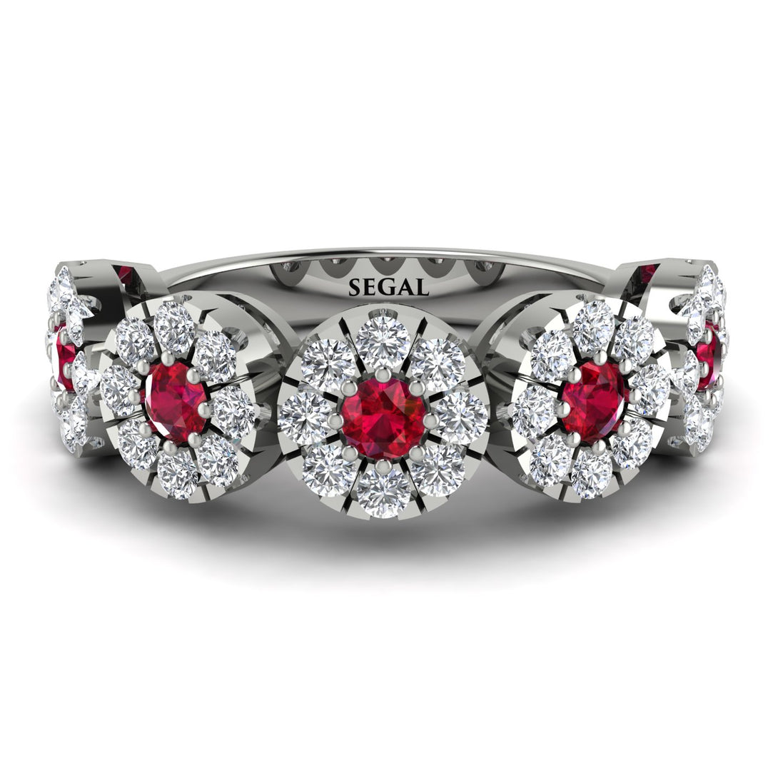 Ruby Blossom Of Eternity Wedding Ring - Yaretzi No. 12
