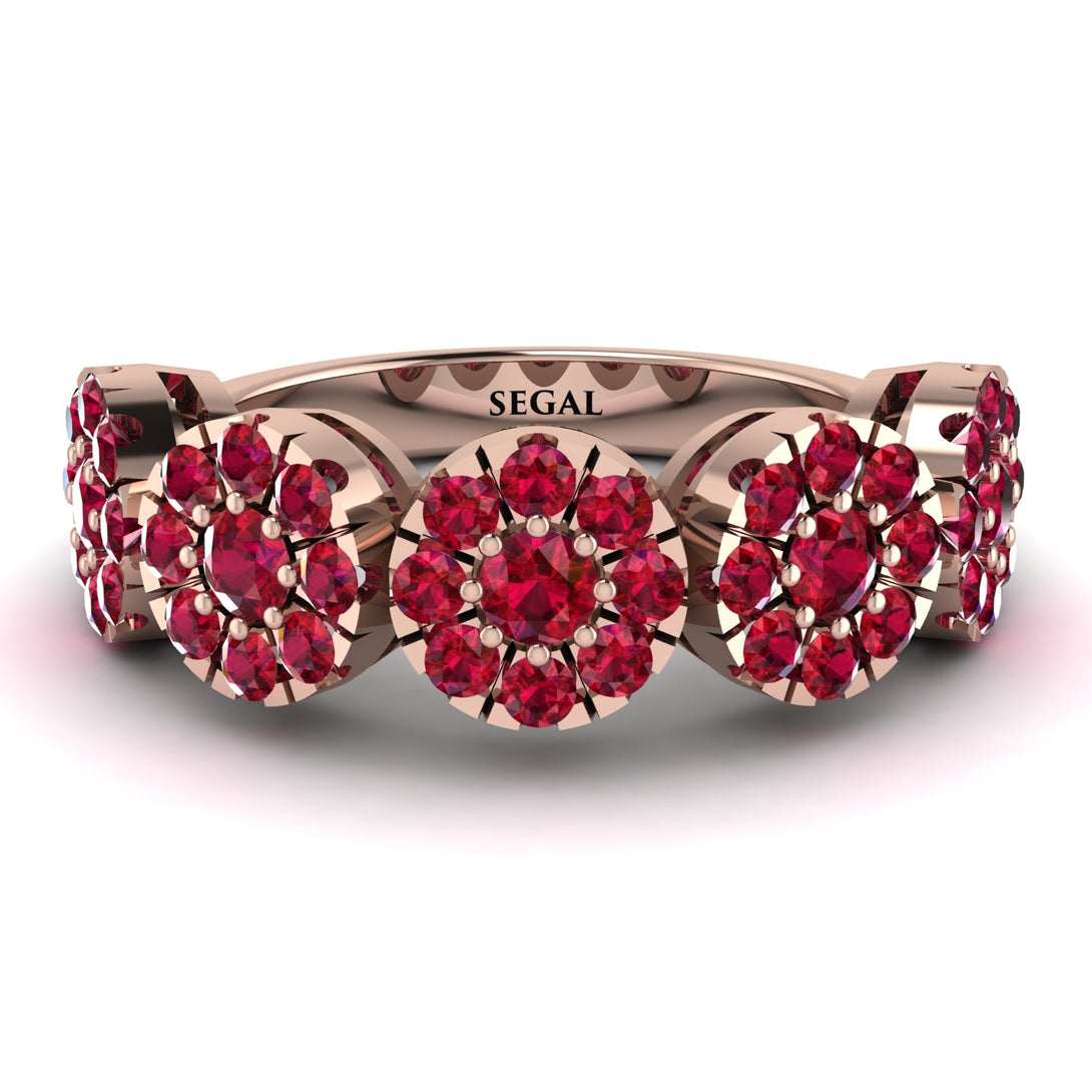 Ruby Blossom Of Eternity Wedding Ring - Yaretzi No. 56