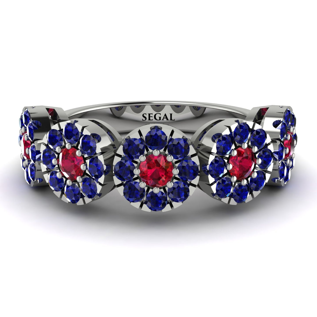 Ruby Blossom Of Eternity Wedding Ring - Yaretzi No. 72