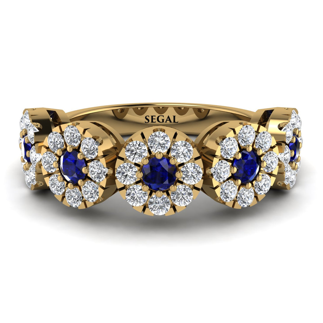Sapphire Blossom Of Eternity Wedding Ring - Yaretzi No. 13