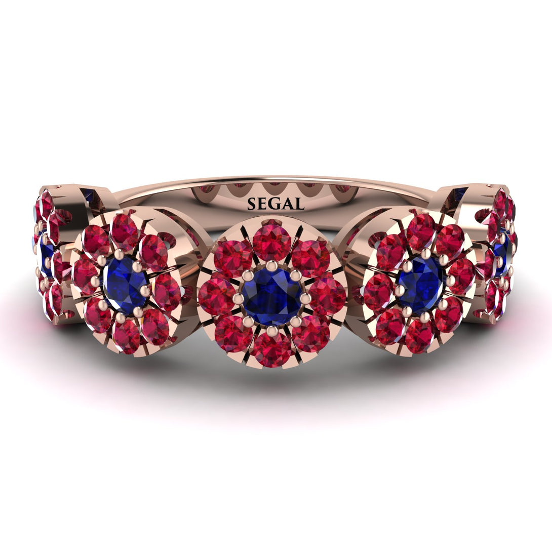 Sapphire Blossom Of Eternity Wedding Ring - Yaretzi No. 59