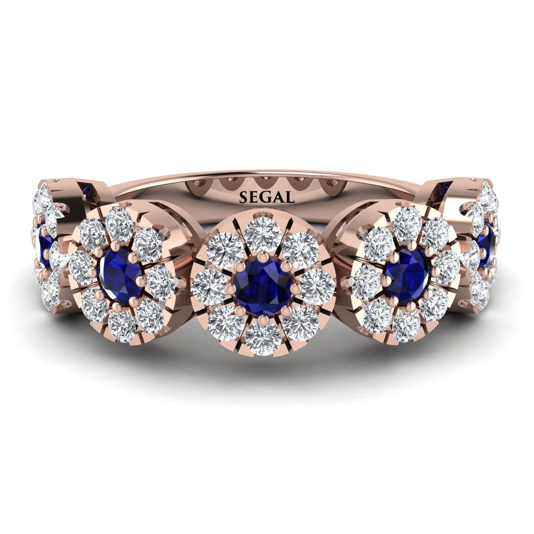 Sapphire Blossom Of Eternity Wedding Ring - Yaretzi No. 14