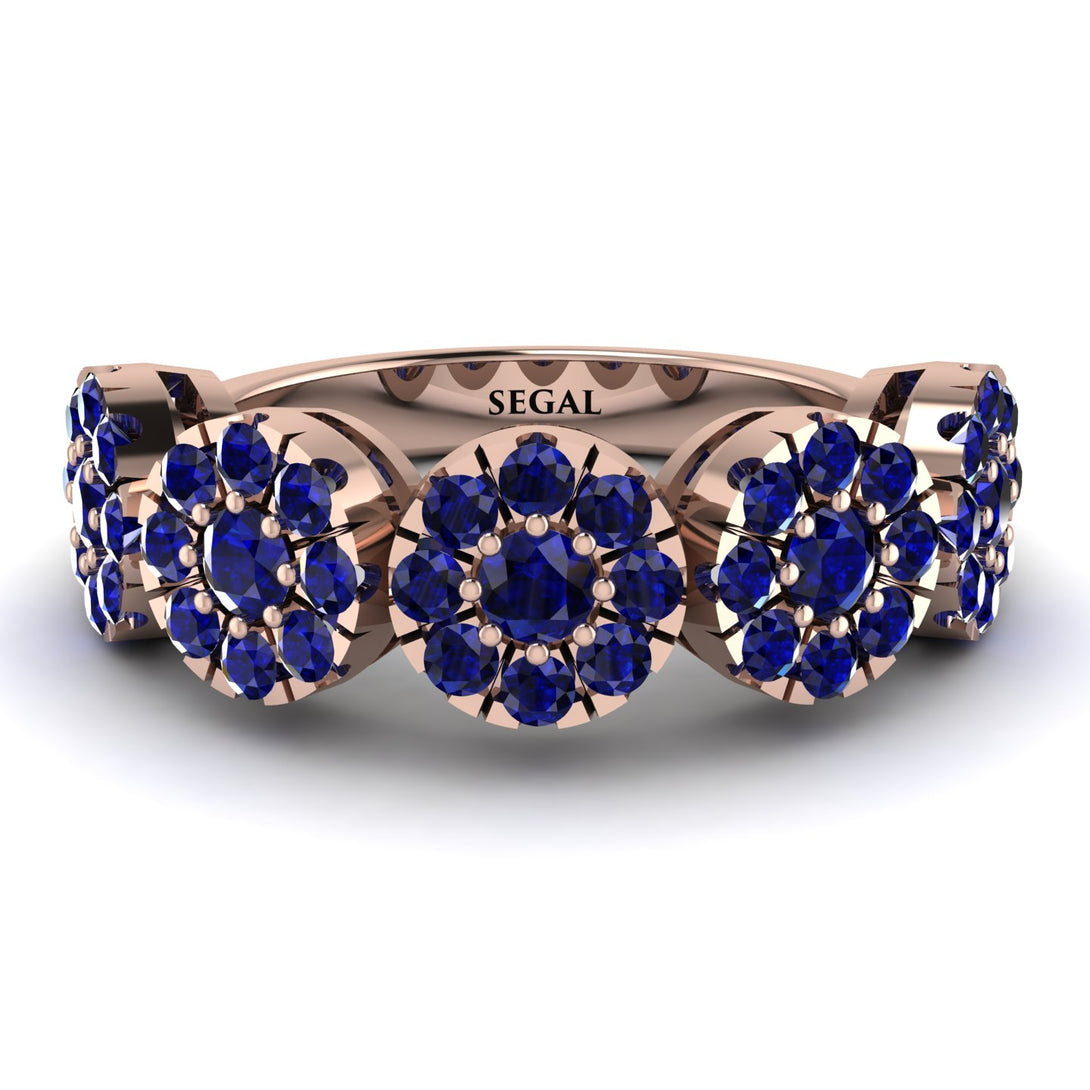 Sapphire Blossom Of Eternity Wedding Ring - Yaretzi No. 74