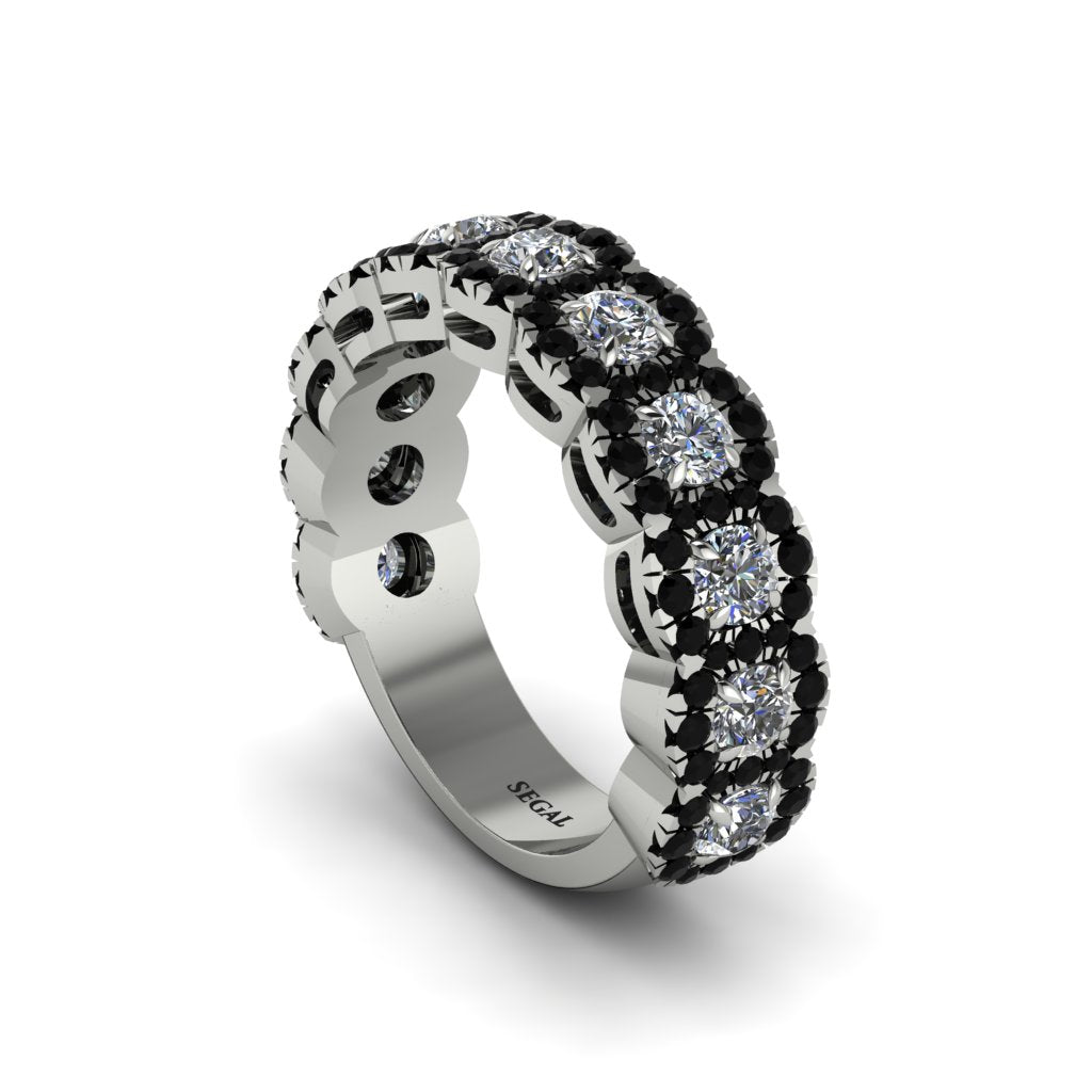 Diamond Blossoming Love Halo Wedding Band - Annalise No. 33